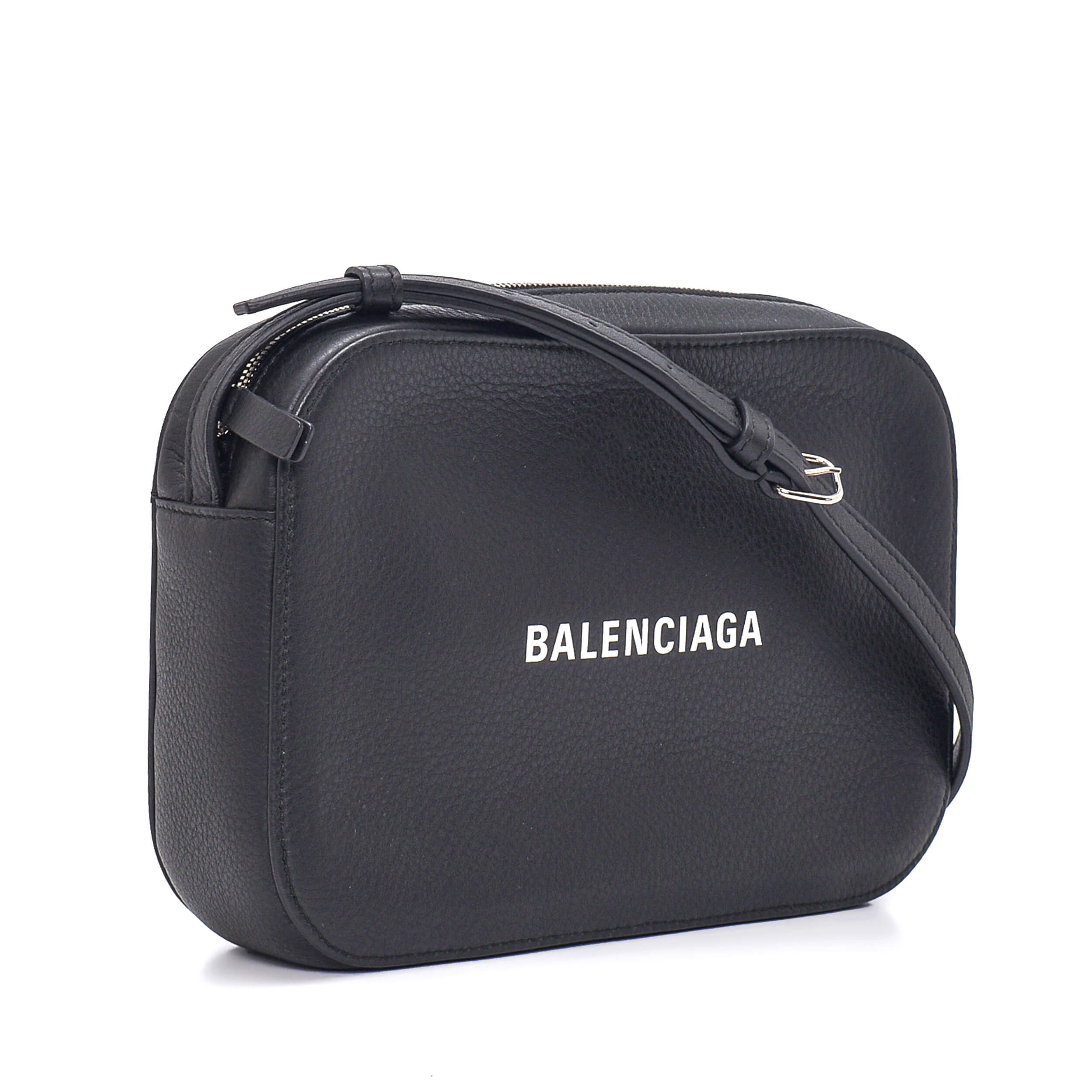 Balenciaga - Black Granied Leather Camera Bag